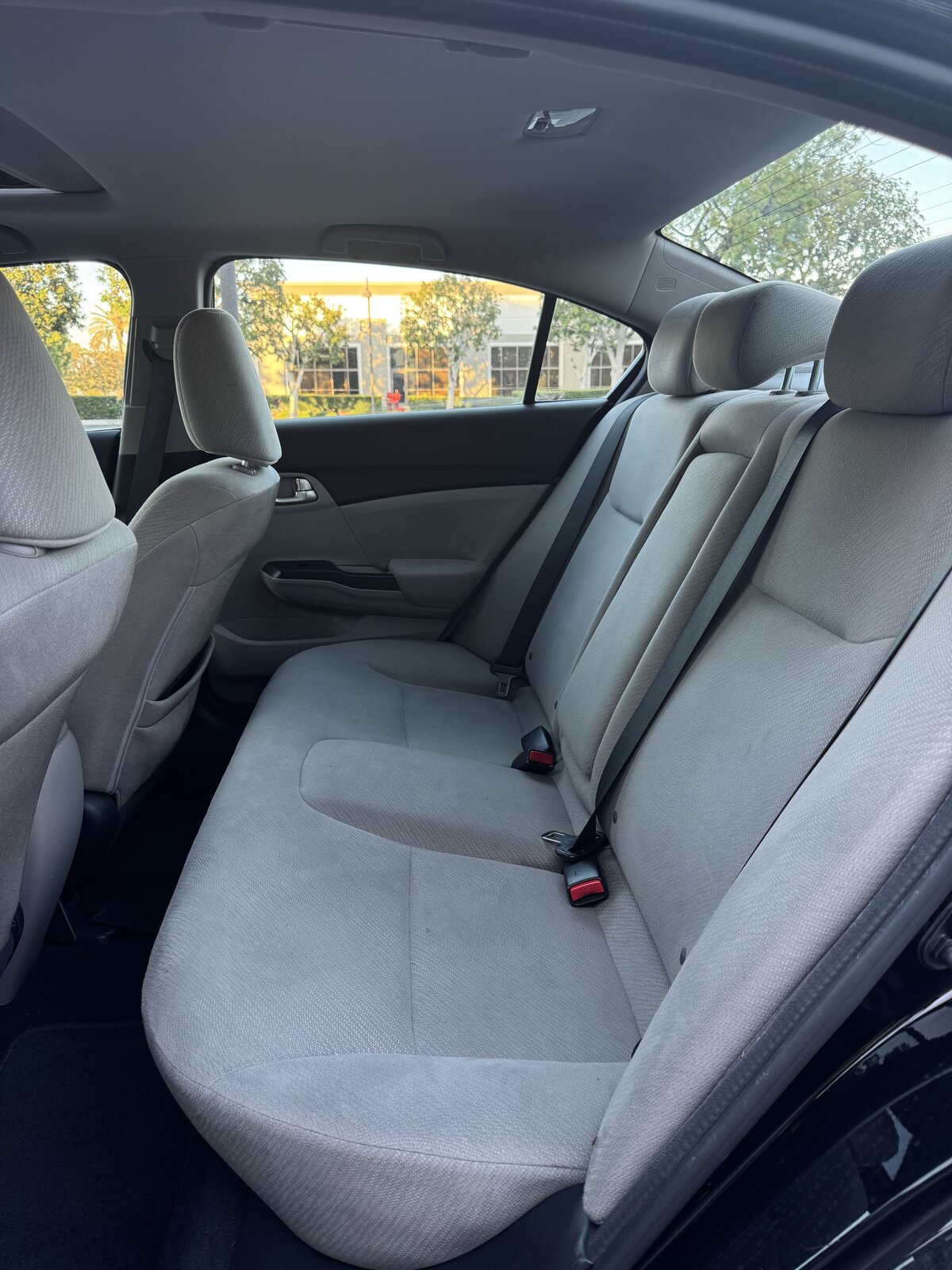 2013 Honda Civic EX rear seats in grey cloth