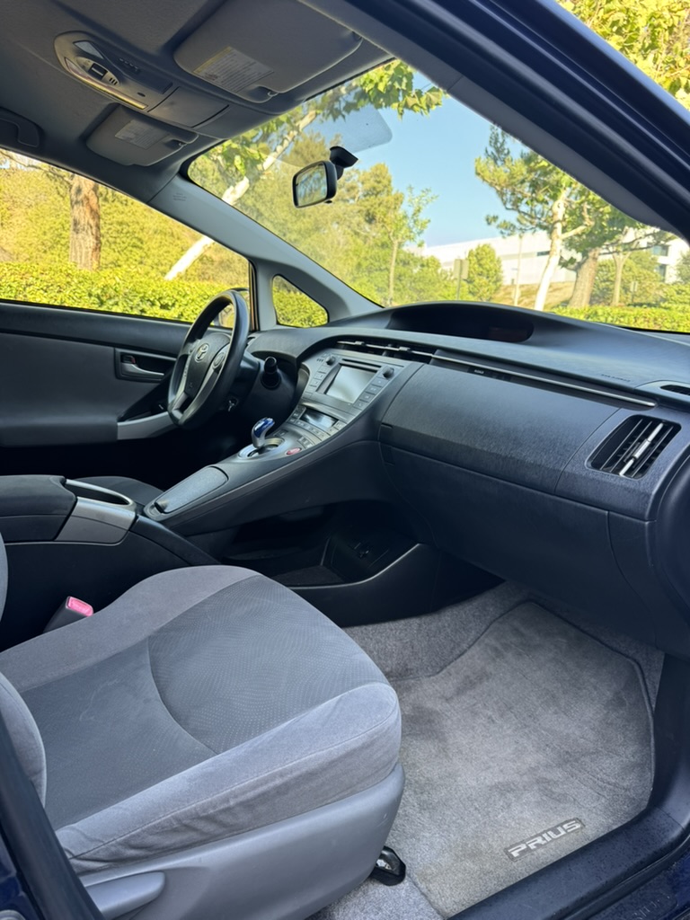 2012 Toyota Prius passenger-side front interior and dashboard